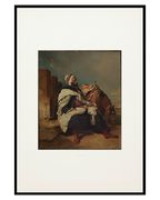 Seated Arab Man with Horse, Alfred Dedreux